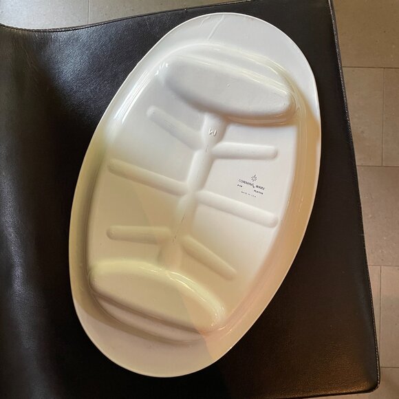 Vintage 1960s Corning Cornflower Blue P19 oval meat/turkey Platter - Picture 3 of 6